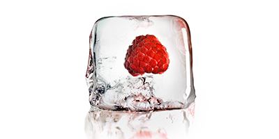 Frozen Raspberry Ice Cube