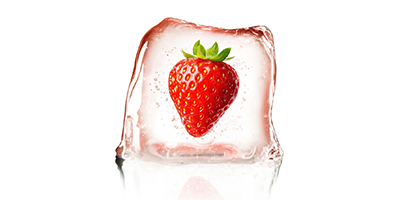 Frozen Strawberry Ice Cube