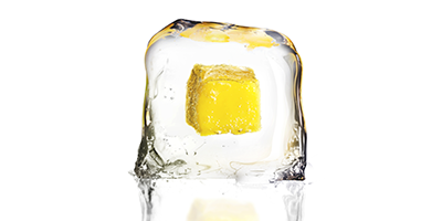 Frozen Mango Ice Cube