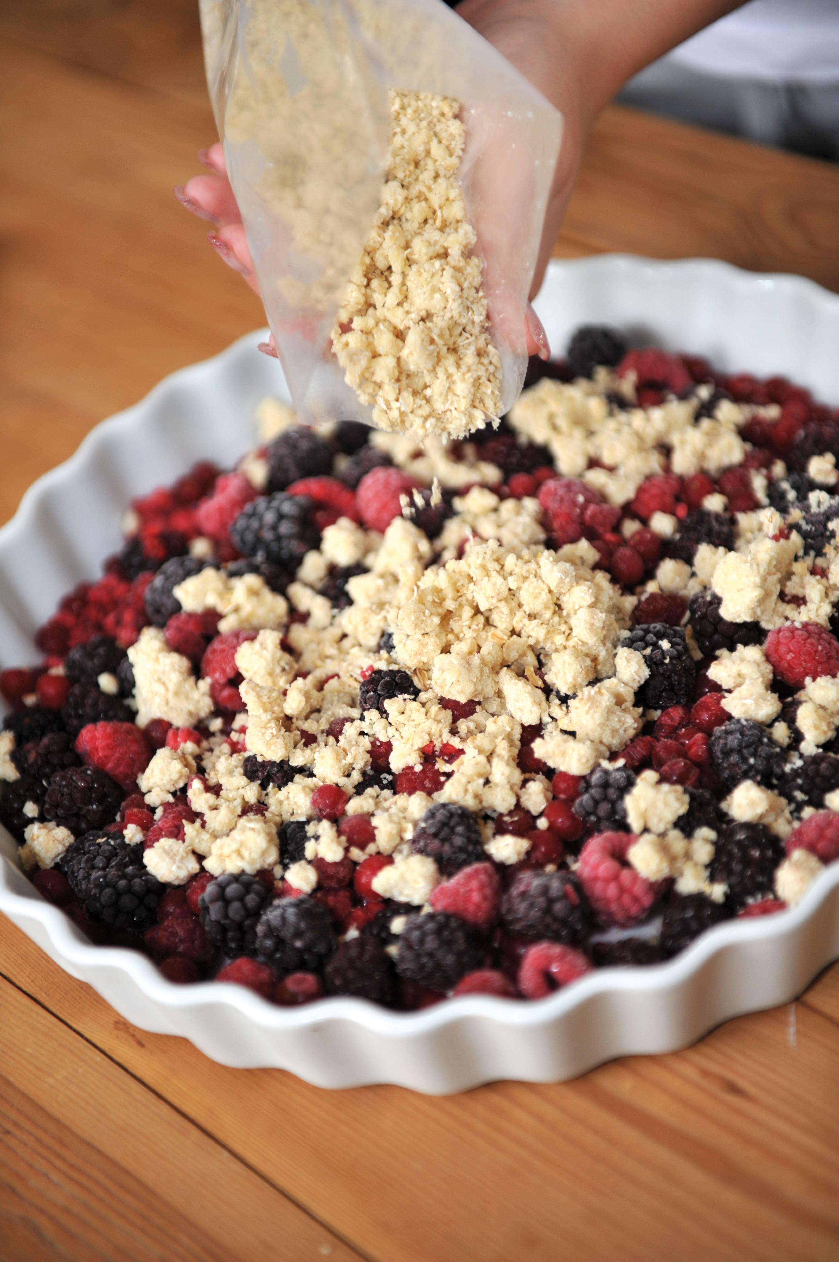 Crumble topping preparation